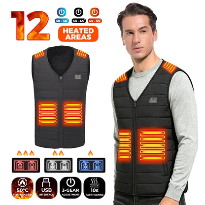 12 Zones Winter Heated Vest