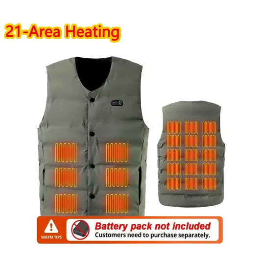 21 Zones V-Neck Heating Vest