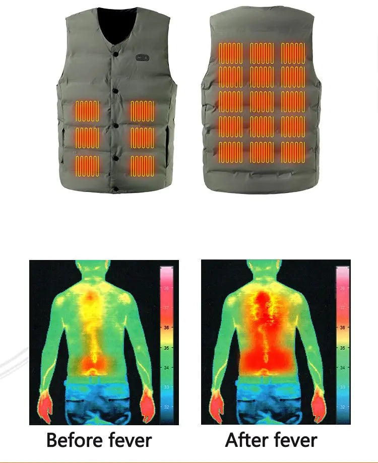 21 Zones V-Neck Heating Vest