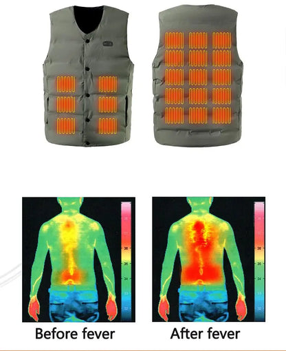 21 Zones V-Neck Heating Vest