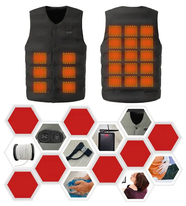 21 Zones V-Neck Heating Vest