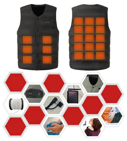 21 Zones V-Neck Heating Vest