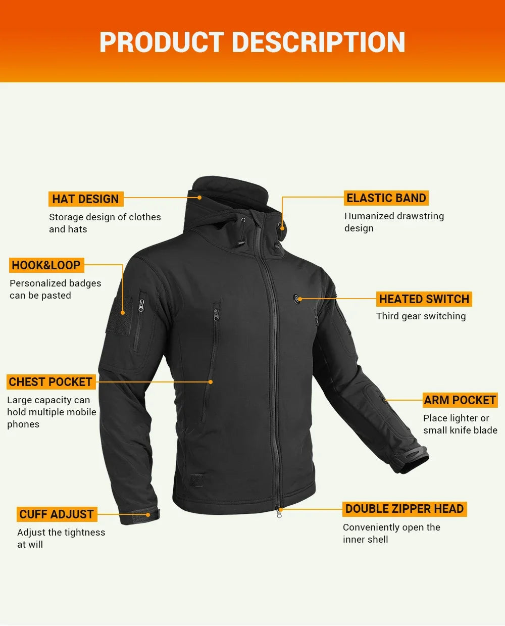7 Zones Heating Jacket