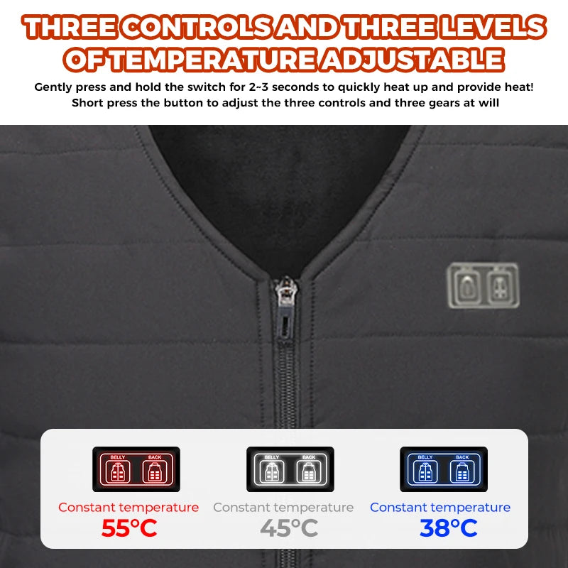12 Zones Winter Heated Vest