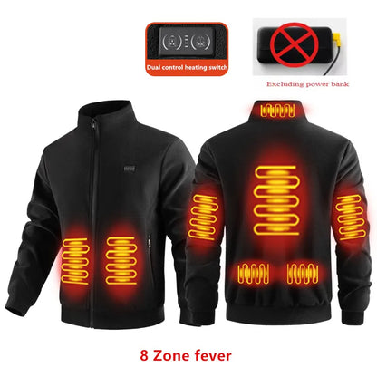 8 Zones Versatile Polar Fleece Thick Heating Jacket