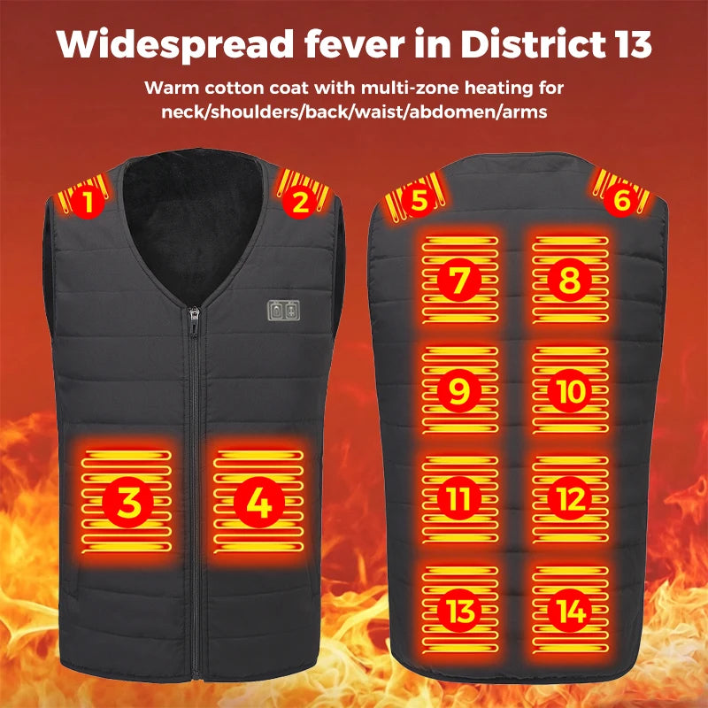 12 Zones Winter Heated Vest